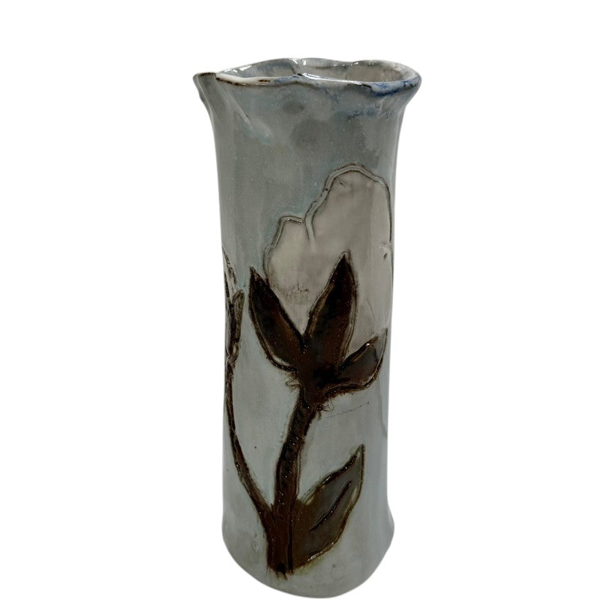 Cotton Boll Vase 7.5" No. 1
