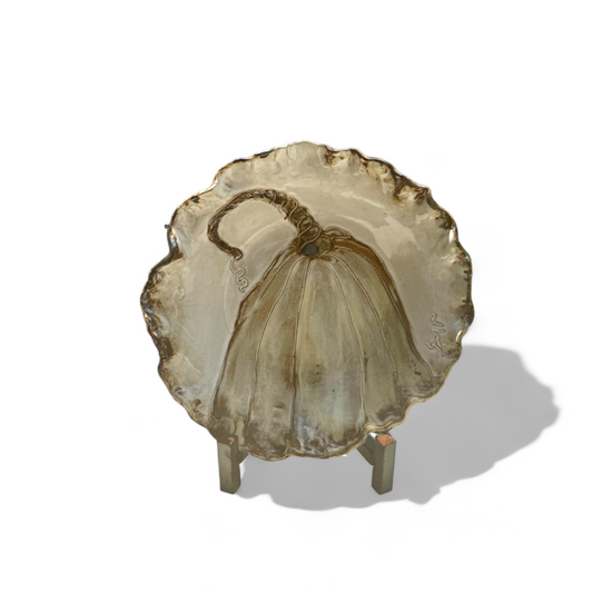 Pumpkin Bowl Matte White Approx. 10.5" Diam.