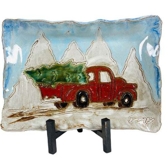 Red Truck Tray  6" X 9"