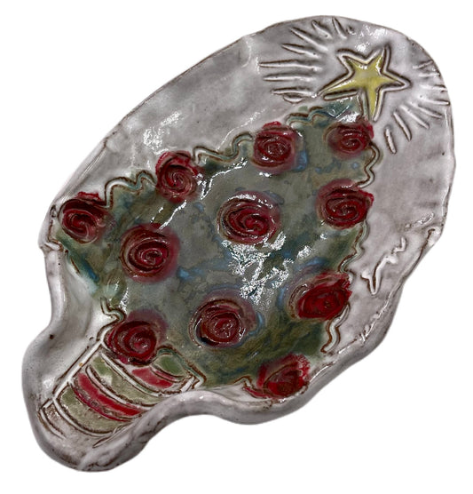 Spoon Rest w/Christmas Tree