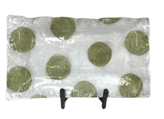 XLg Rectangle Server w/Dots 20" X 11"