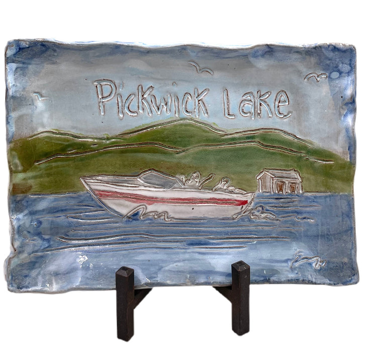 Pickwick Lake 6" X 9" Tray Speed Boat