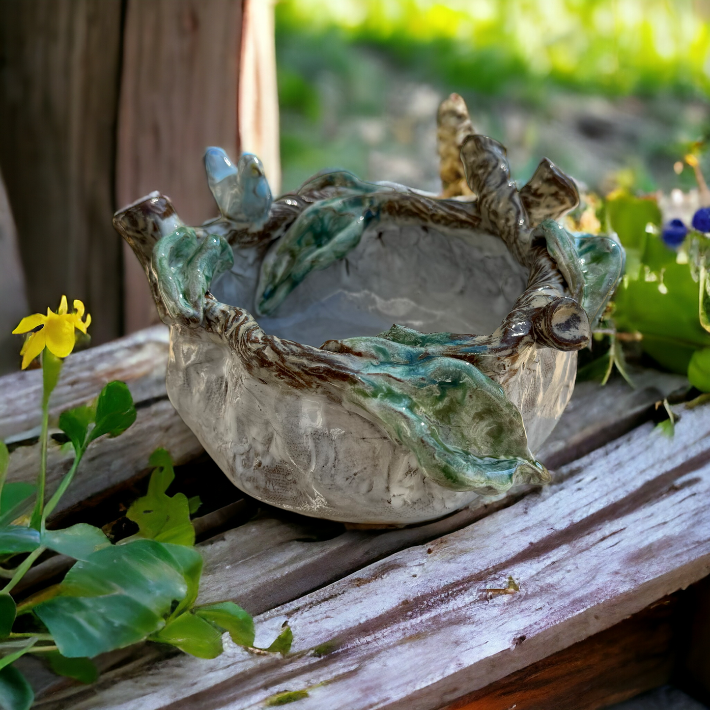 Betsy Rose Vessel w/Blue Bird Small