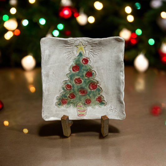 Christmas Tree Tray 7" X 7"