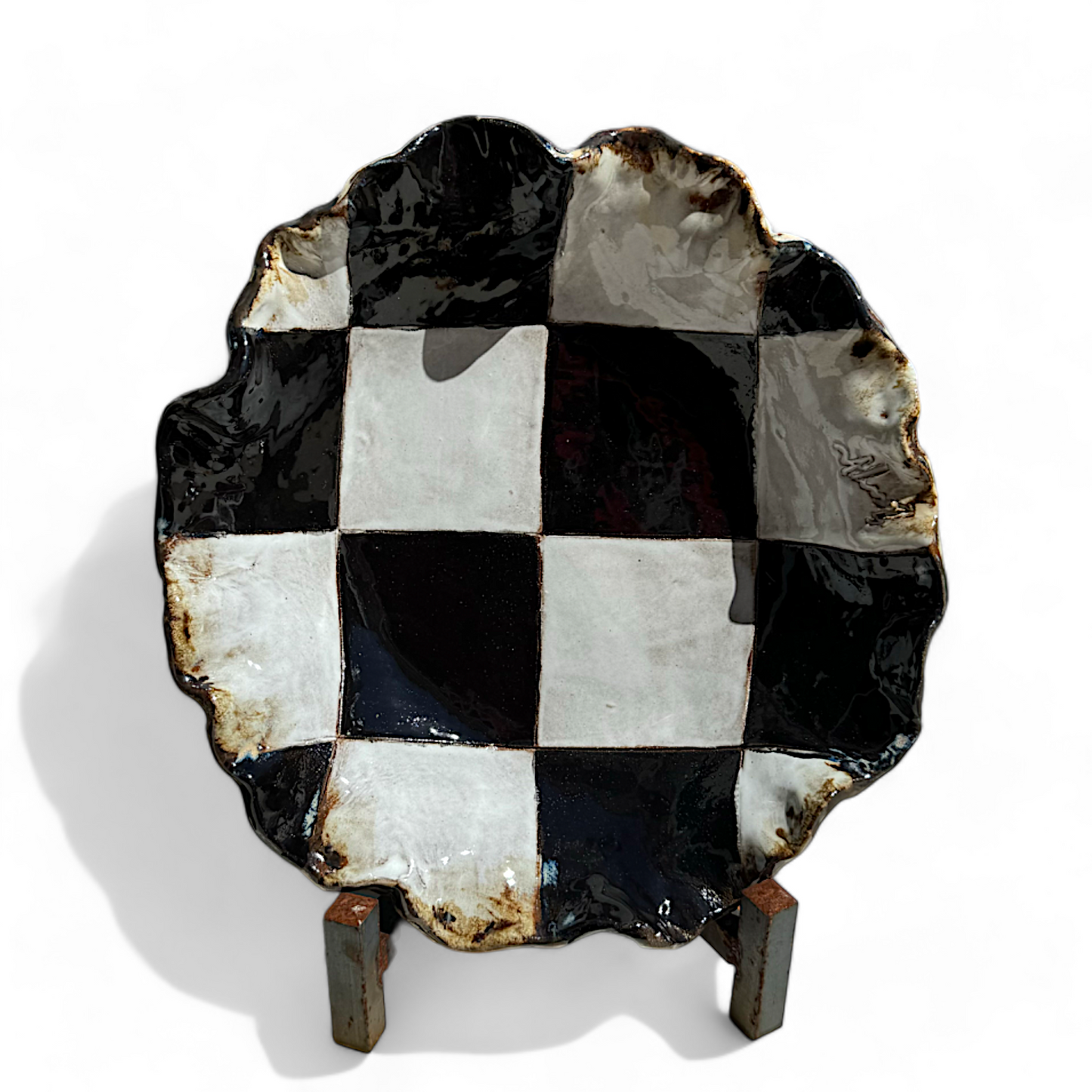 Black & White Checkerboard Bowl