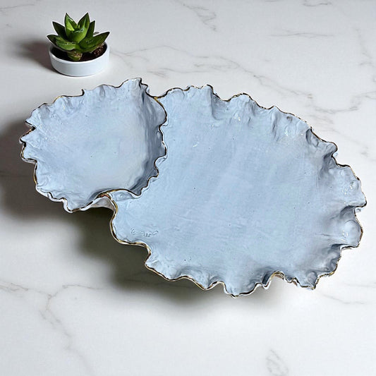 Chip & Dip St. Simons Antique White w/22K Gold Luster Rim