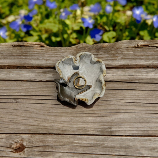 Cotton Boll Mini Ring Dish 2"