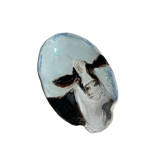 Spoon Rest w/Cow Blue