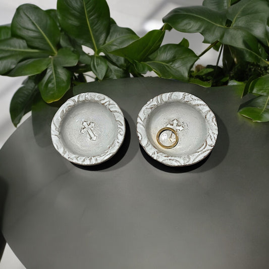 Mini Ring Dish w/Cross Oxford 2"