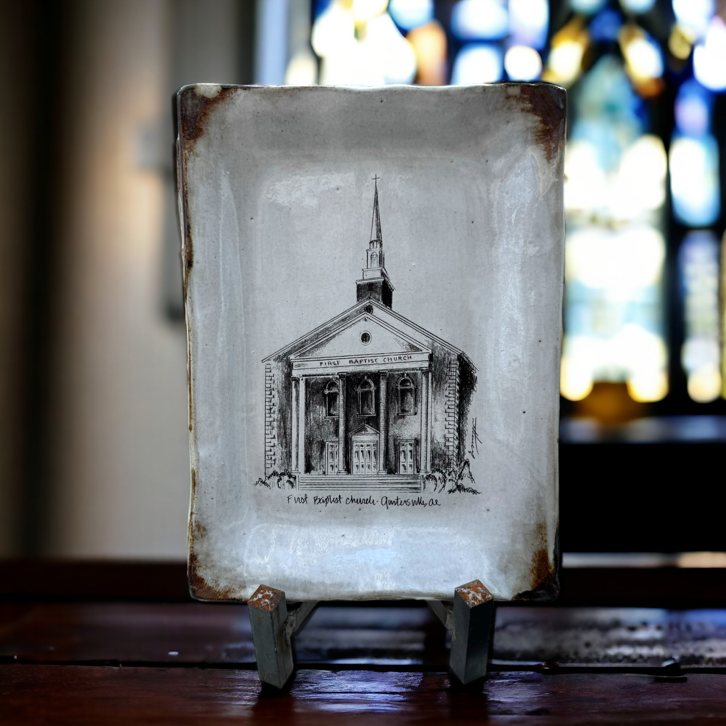 First Baptist Chuch Sketch Guntersville, AL 6" X 9"