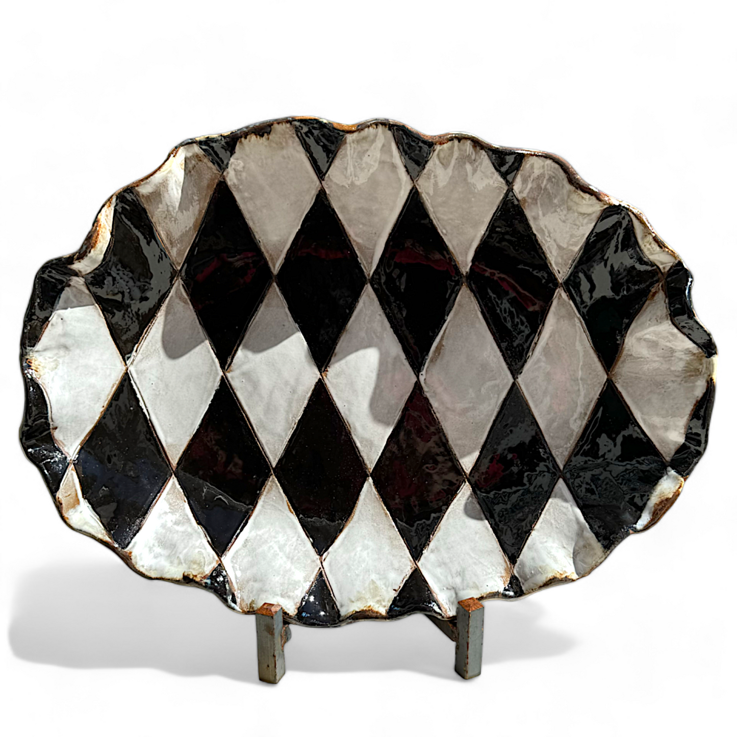 Lizzy Veronica B/W Harlequin Large