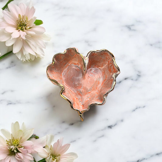 Dani Heart w/22K Gold Luster Rim 5"