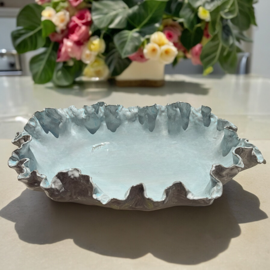 Joy Yvonne Server XLg.  Appox. 19" X 14" X 4"