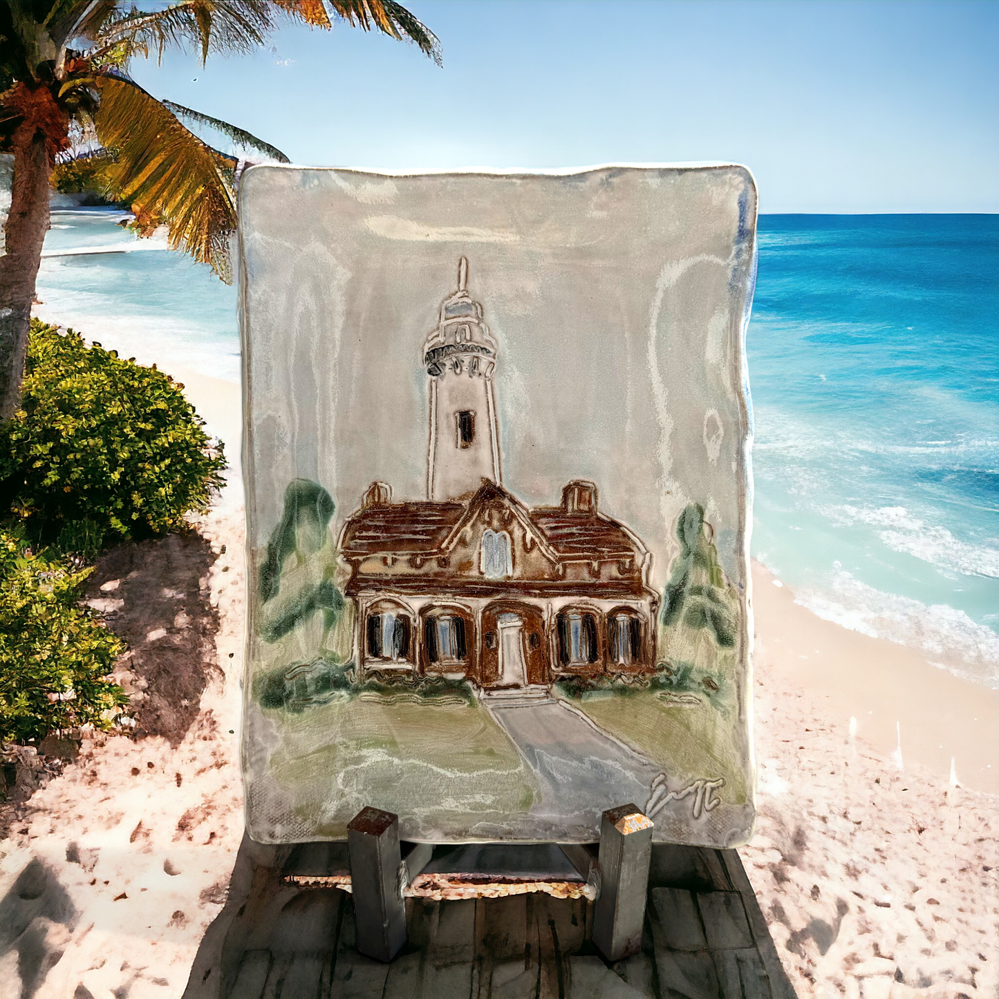 St. Simon's Lighthouse 6" X 9" Tray