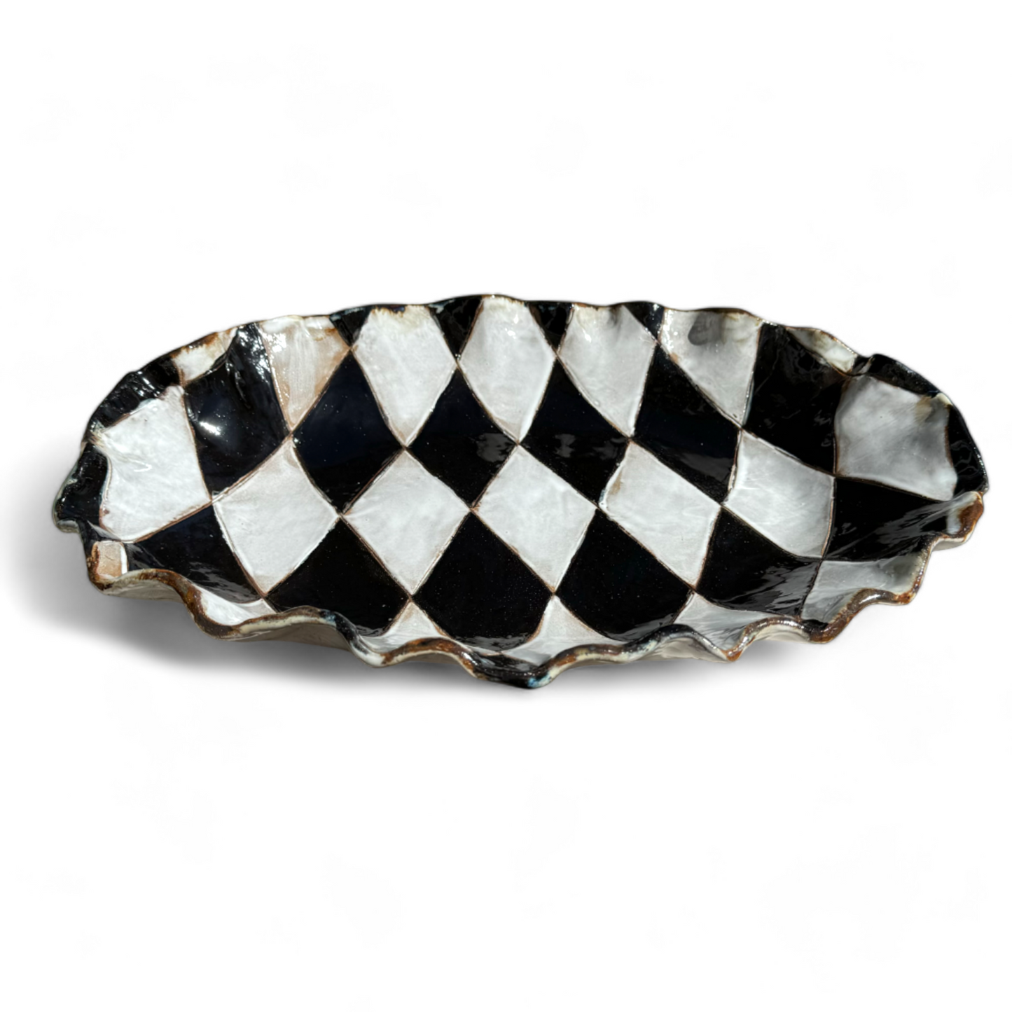 Lizzy Veronica B/W Harlequin Large