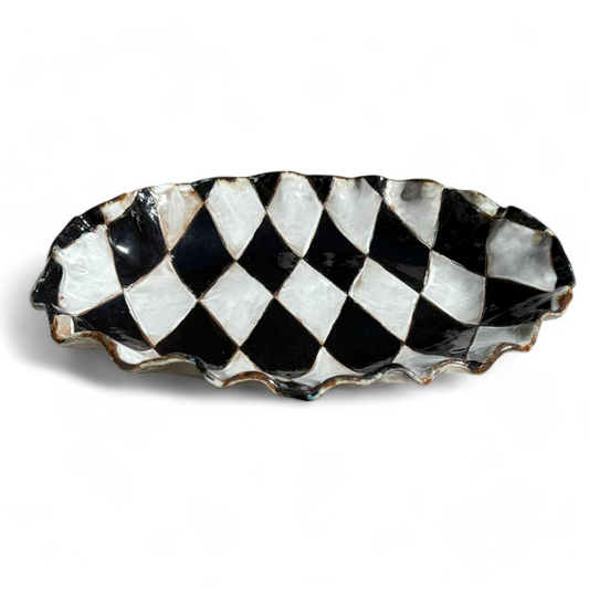 Lizzy Veronica B/W Harlequin Large