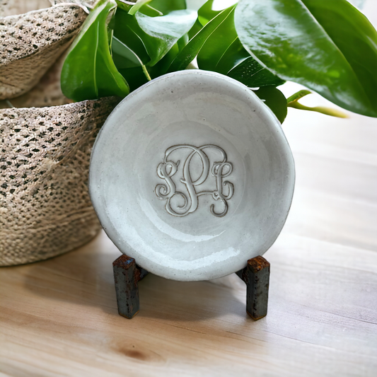Monogrammed 4" Ring Dish