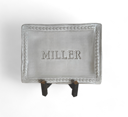 6" X 9" Sirname Tray Savannah (Maximum 8 Letters)