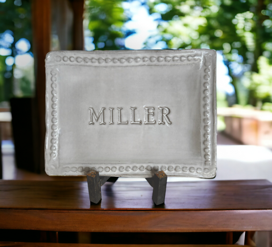 6" X 9" Sirname Tray Savannah (Maximum 8 Letters)