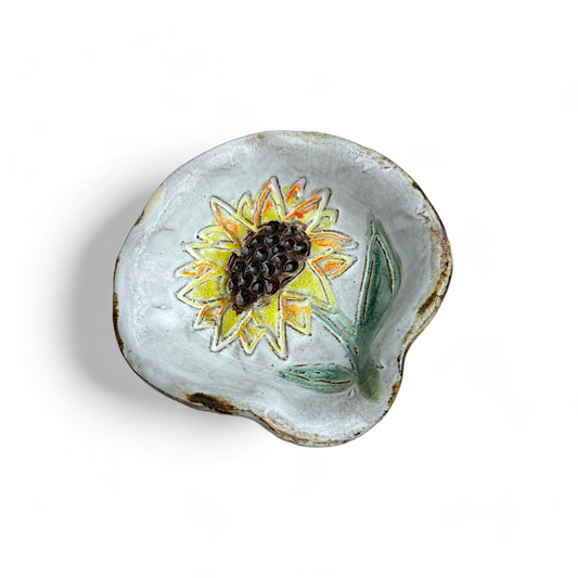 Mini Spoon Rest Sunflower 4"