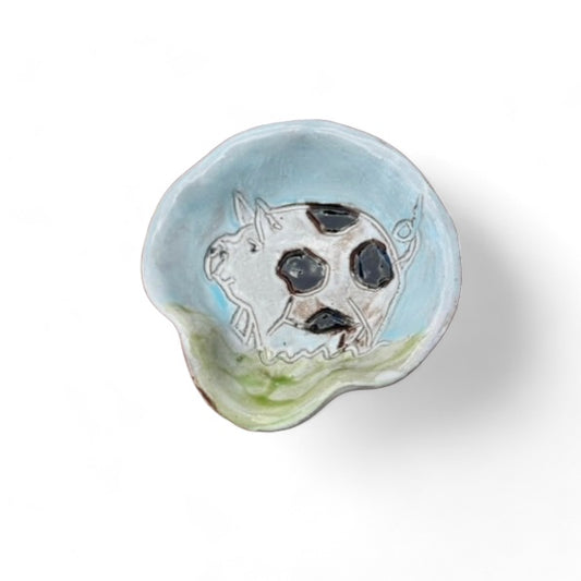 Mini Spoon Rest w/Pig 4"