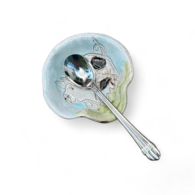 Mini Spoon Rest w/Pig 4"