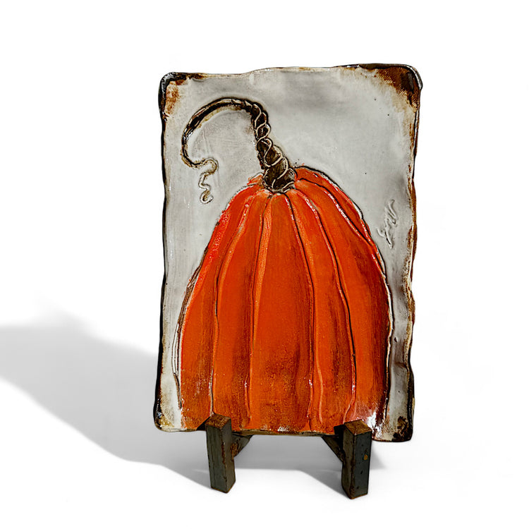 Pumpkin Tray Orange 6½" X 9”
