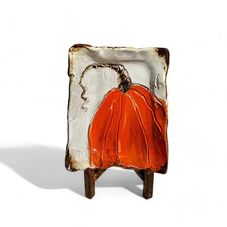 Pumpkin Tray Orange 5" X 6½"