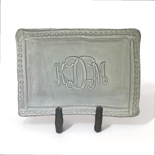 6X9 Monogrammed Tray Savannah