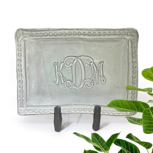 6X9 Monogrammed Tray Savannah