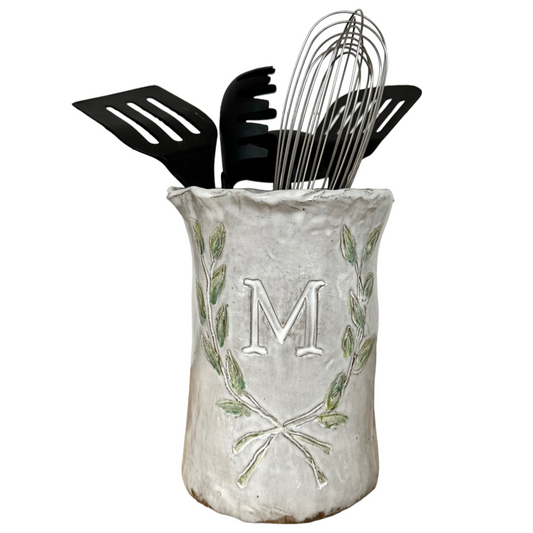 Utensil Holder w/Initial