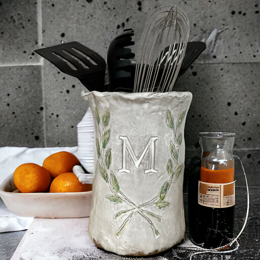 Utensil Holder  w/Initial