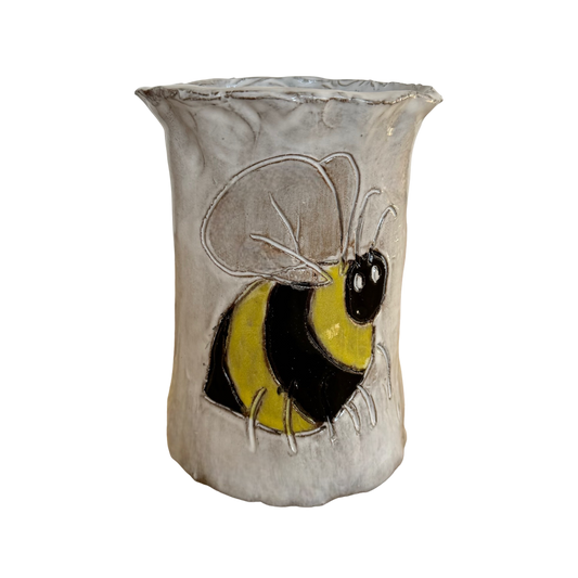 Vase 7" X 6" Bumble Bee