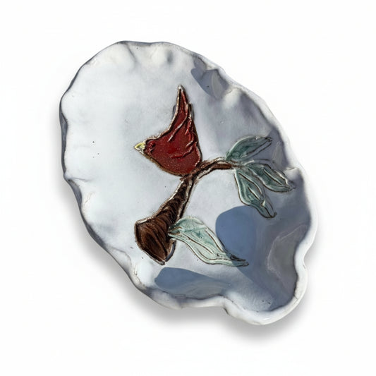 Spoon Rest w/Red Bird