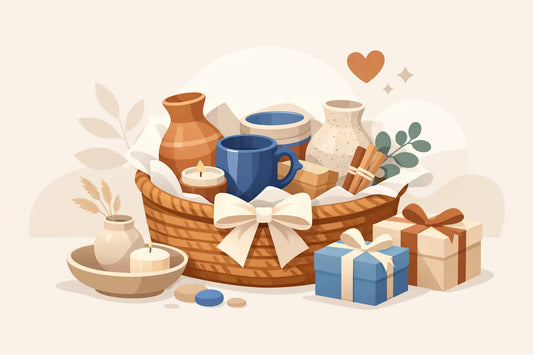 Pottery Gift Baskets for Meaningful Giving