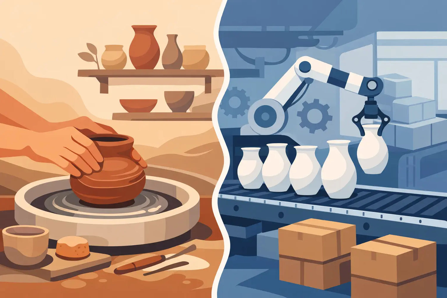 Handmade Pottery Versus Mass Produced Pottery