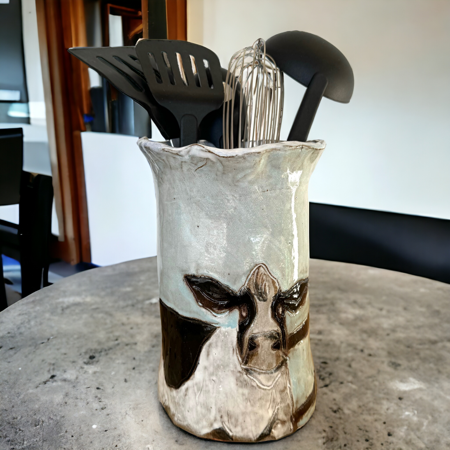 Utensil Holder - Cow