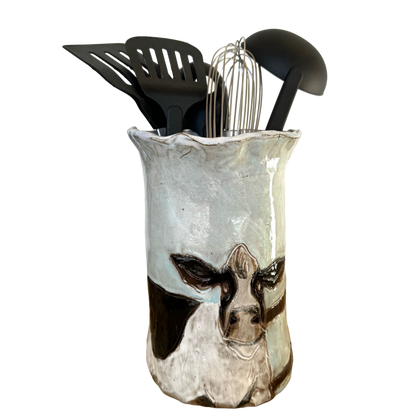 Utensil Holder - Cow