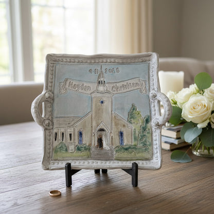 Wedding Bells ALL CUSTOM Tray (You send a picture of the Church/Venue)