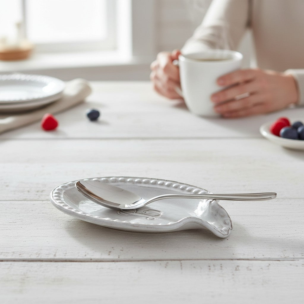 Spoon Rest w/Initial Script Font