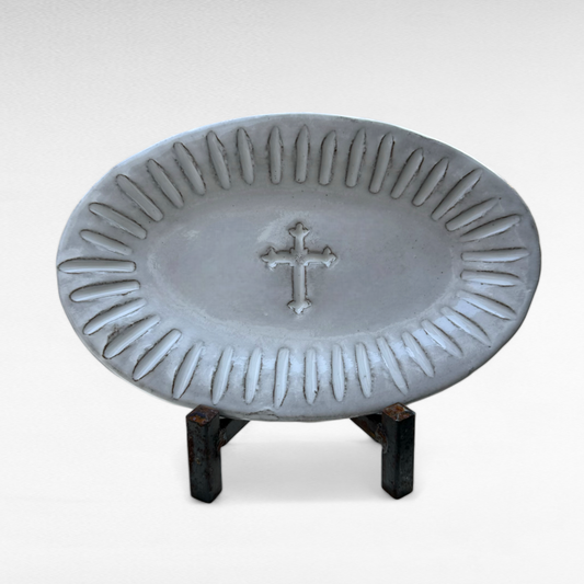 Oval Cross Tray Blurred Lines