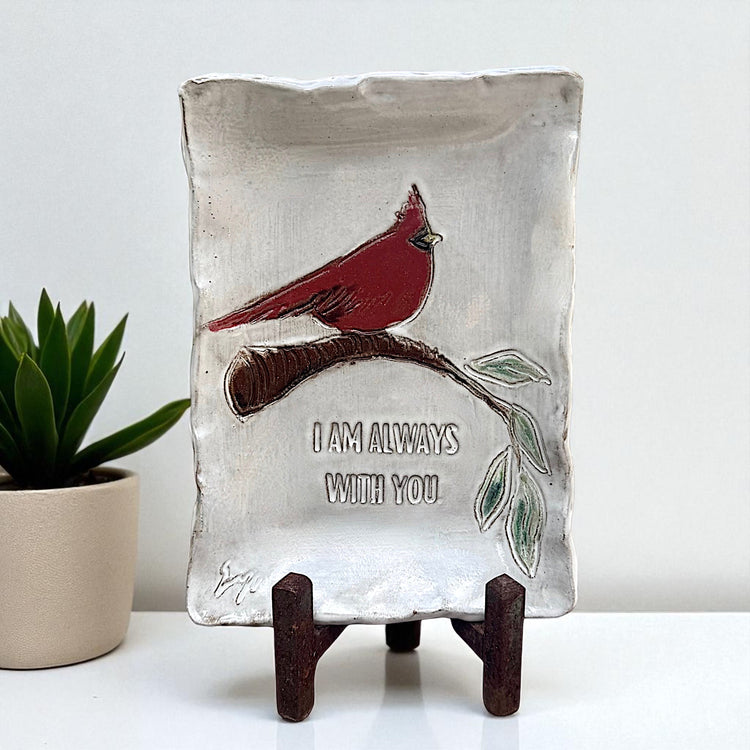 I am always with you. Cardinal 6½" X 9” Tray
