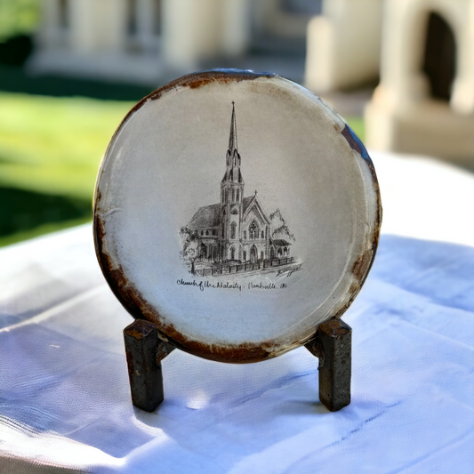 Church of the Nativity Huntsville AL Ring Dish 4" & Easel Bundle