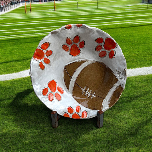 Clemson Football Serving Bowl Approx. 10.5" Diam.