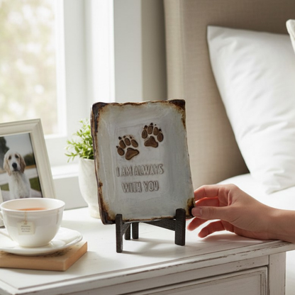 Paw Print "I am always with you" 5" X 6½" & Iron Easel Bundle