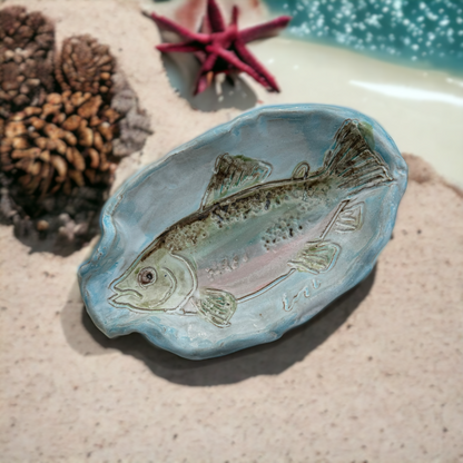 Spoon Rest w/Fish Rainbow Trout