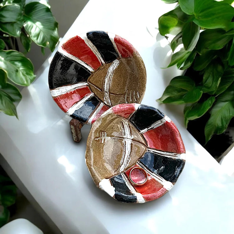 Georgia Football Ring Dish 4" & Easel Bundle