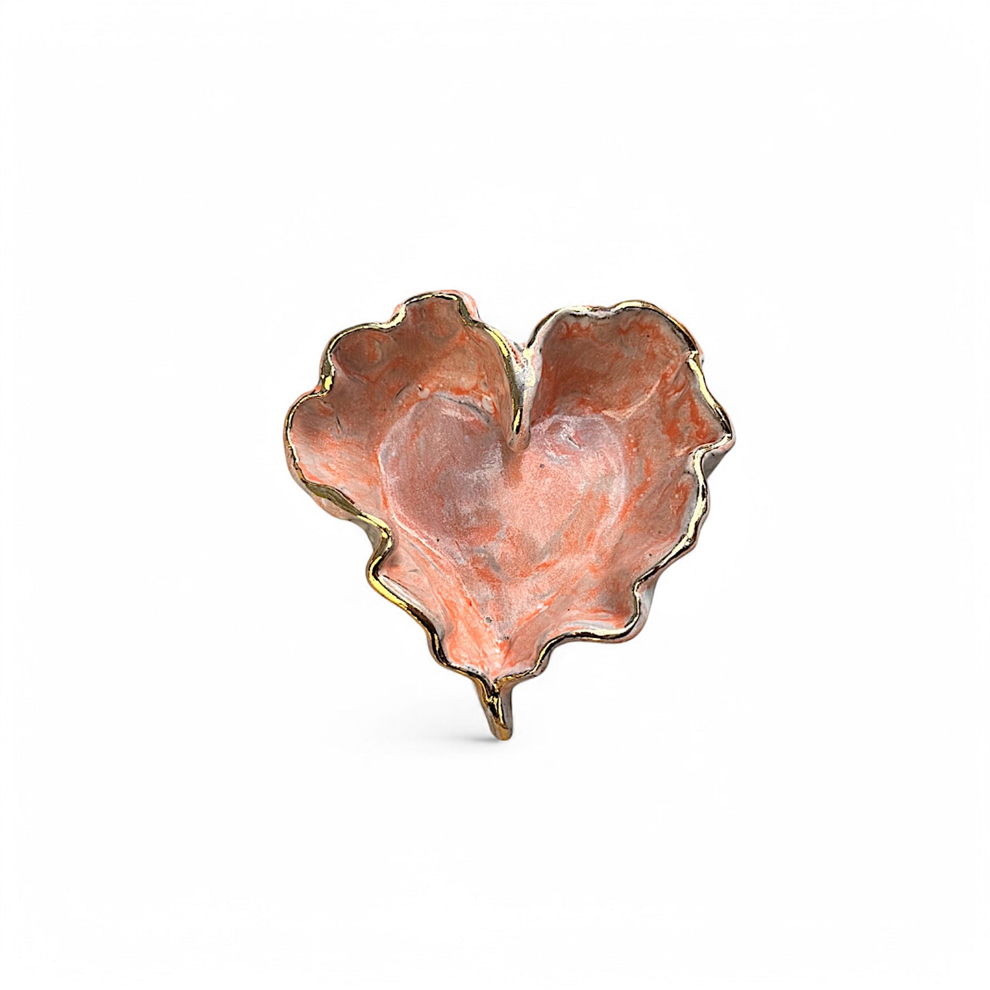 Dani Heart w/22K Gold Luster Rim 5"