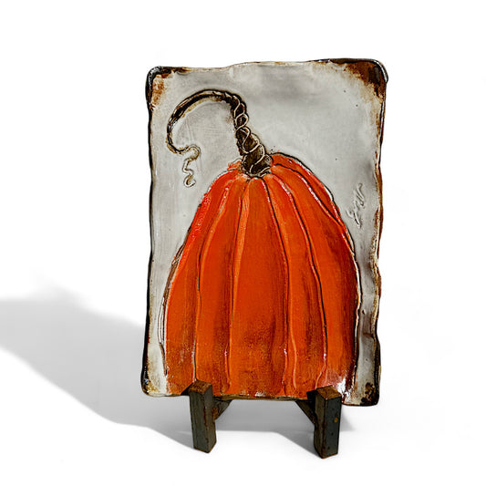 Pumpkin Tray Orange  6½" X 9”