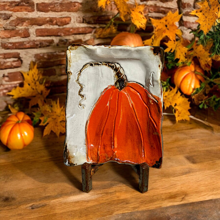 Pumpkin Tray Orange  5" X 6½"